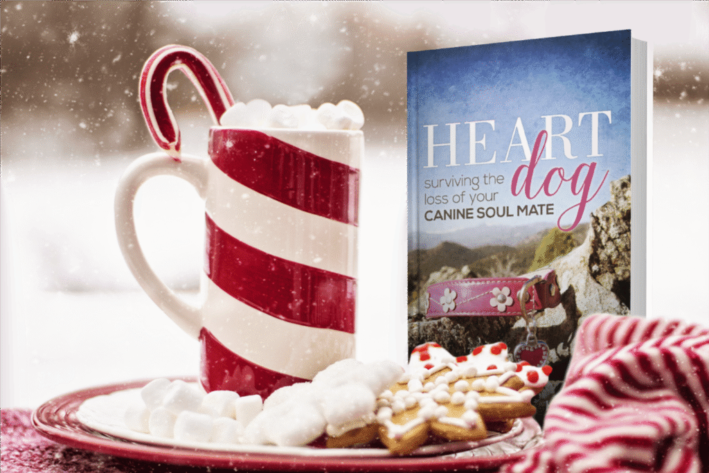 Heart Dog Surviving the Loss of Your Canine Soul Mate by Roxanne Hawn

Books by Roxanne Hawn

Book next to a candy cane striped mug with a candy cane sticking out of it. there's also snow falling.